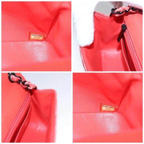 CHANEL Matelasse Chain Shoulder Bag Velor Pink CC Auth BD244V - Picture 15 of 16